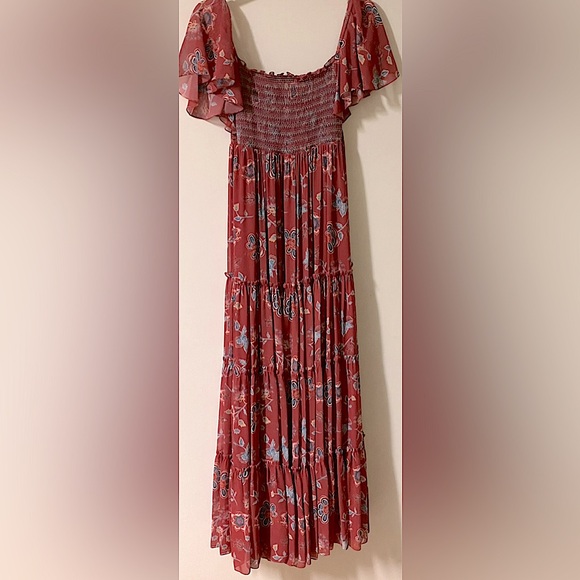 Sachin + Babi Red Floral Sweetheart Neckline Maxi Dress Size XS (2) - Runs Big - Picture 7 of 10